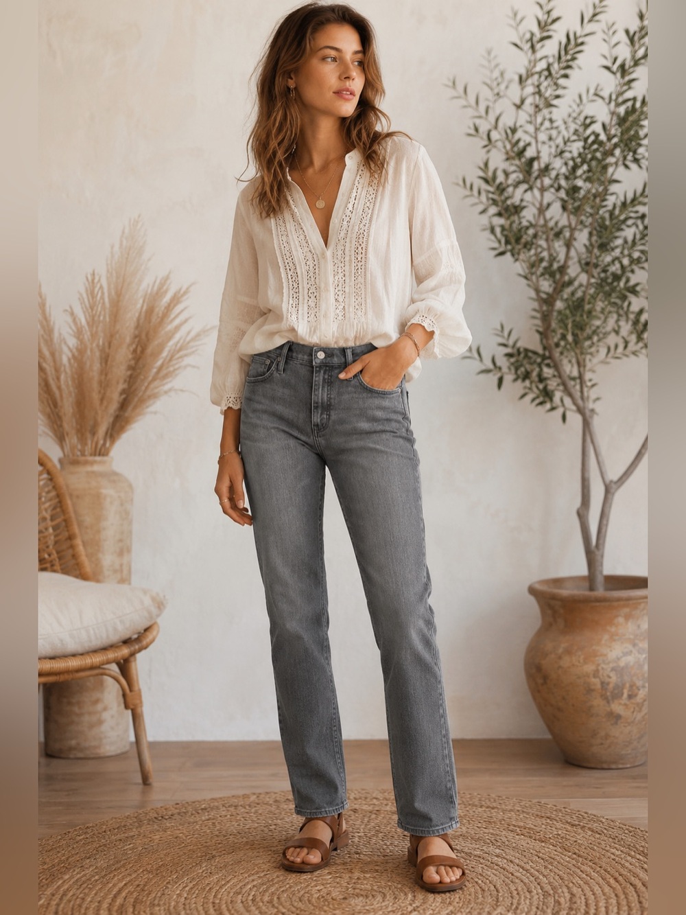 J.Crew 9” Vintage Slim Straight Jeans – Gray Wash